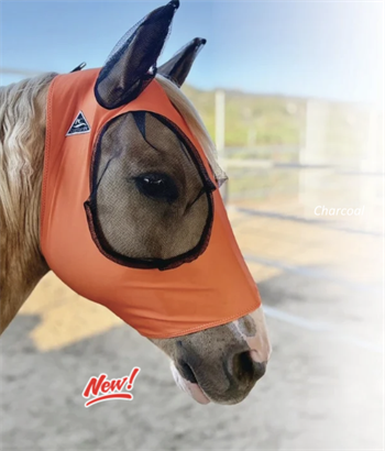 Comfort Fit Lycra Fly Mask w/ Forelock Opening | Orange